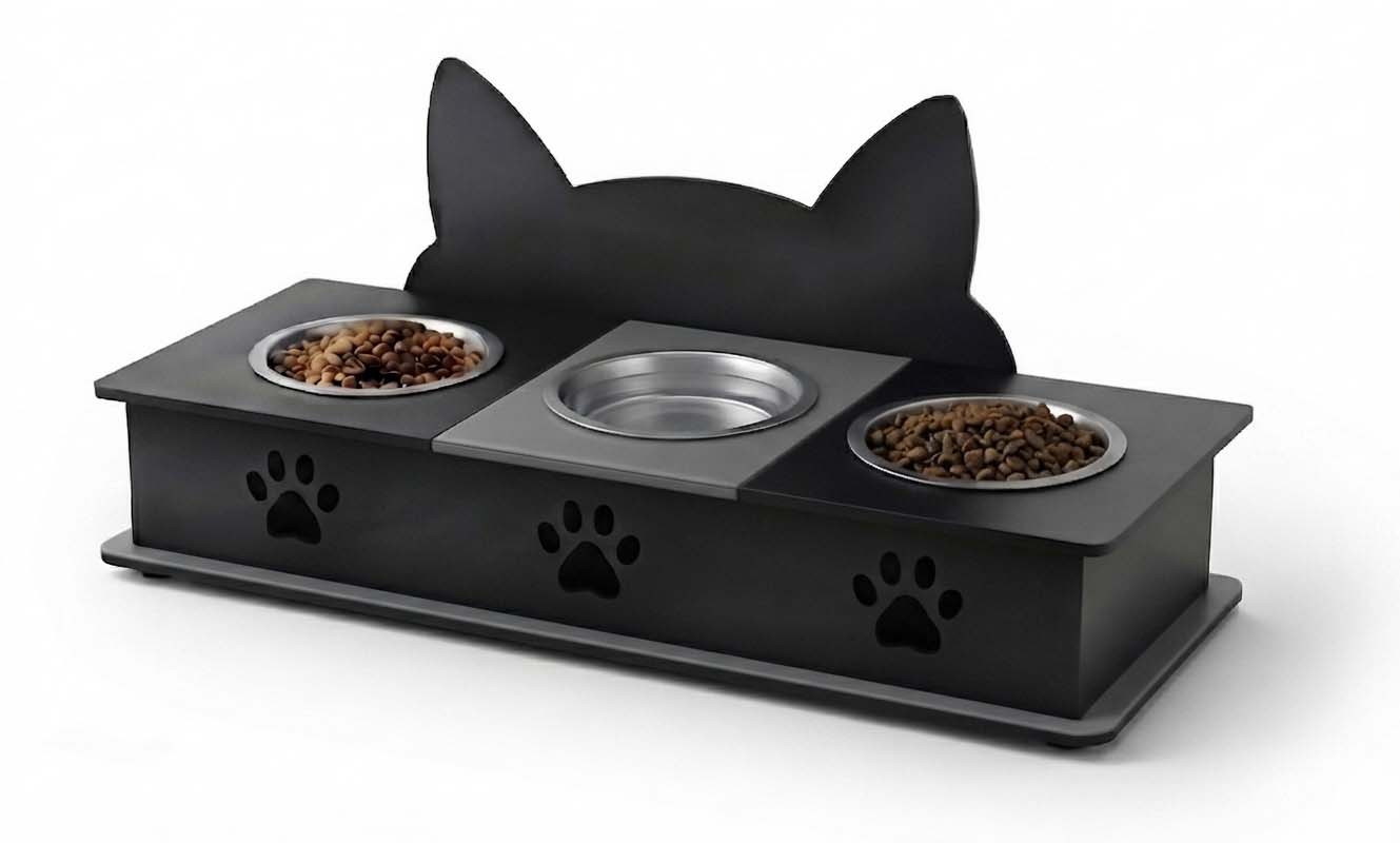 3 Bowl Cat Feeder Bowl Stand in Pakistan