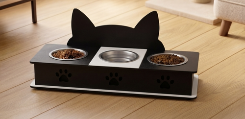 3 Bowl Cat Feeder Bowl Stand in Pakistan
