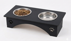 Premium Wooden Cat Bowl Stand