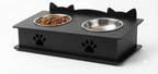 Double Cat Ears Design Pet Bowl Stands