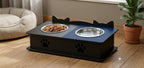 Double Cat Ears Design Pet Bowl Stands