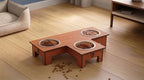 Modern Raised 3-Bowl Feeder for Comfort