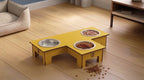 Modern Raised 3-Bowl Feeder for Comfort