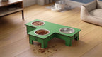 Modern Raised 3-Bowl Feeder for Comfort