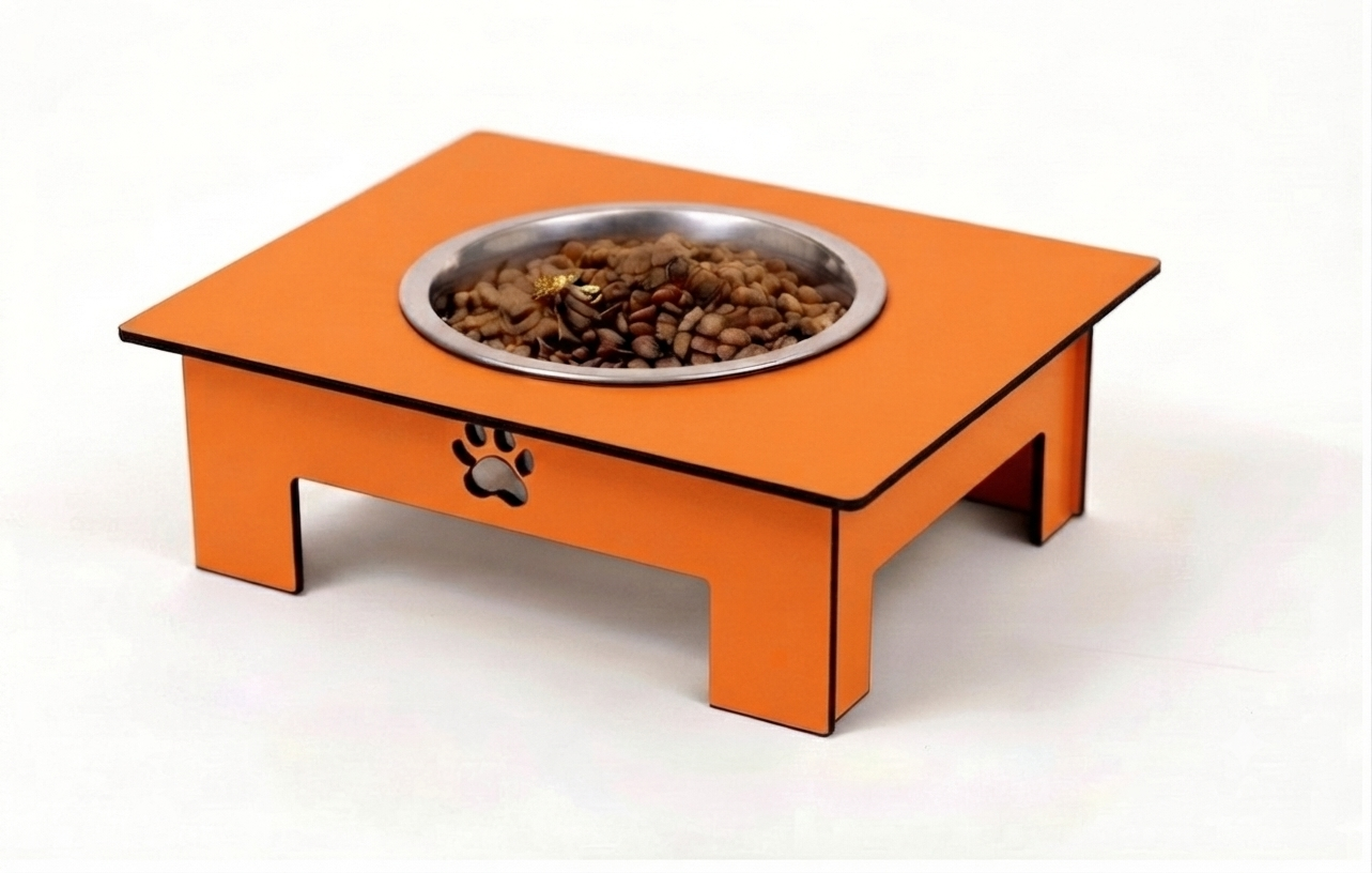 Persian Cat Single Cat Bowl Stand Available in 13 Colors