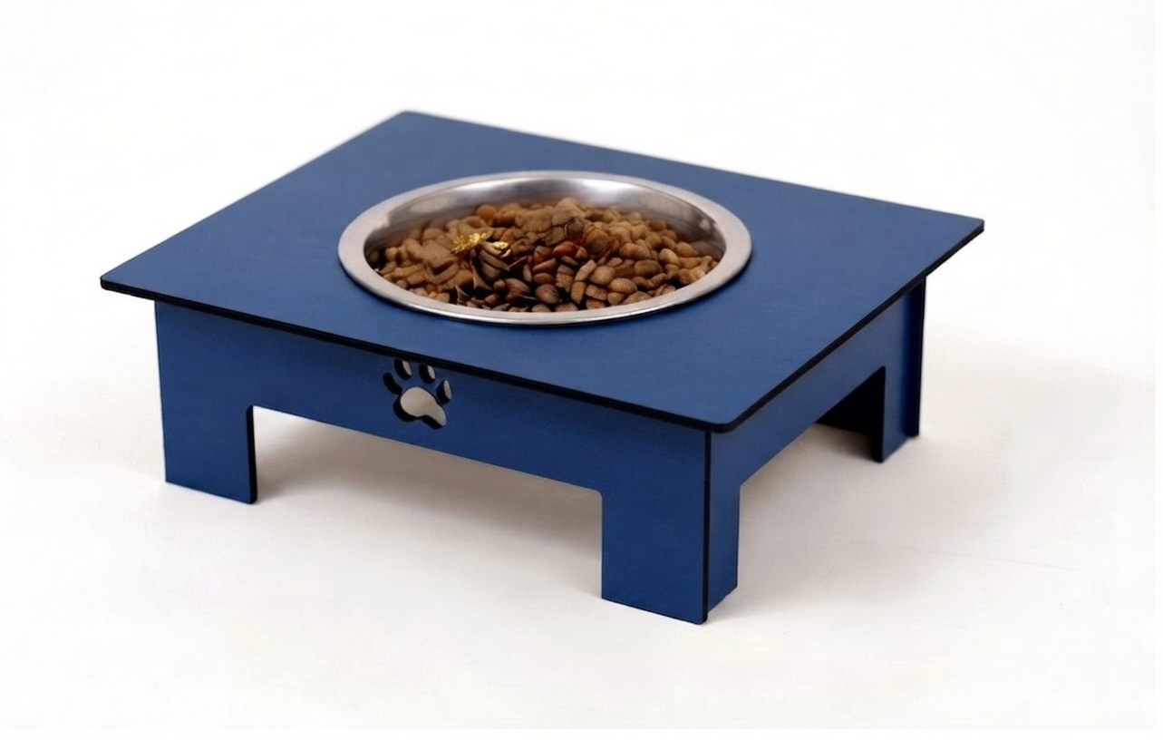 Persian Cat Single Cat Bowl Stand Available in 13 Colors