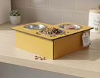 Triple Bowl Pet Feeder Station