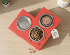 Triple Bowl Pet Feeder Station
