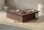 Triple Bowl Pet Feeder Station