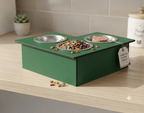 Triple Bowl Pet Feeder Station