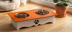 Two-Tone Wooden Pet Food Stands