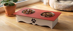 Two-Tone Wooden Pet Food Stands