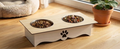 Two-Tone Wooden Pet Food Stands