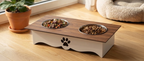 Two-Tone Wooden Pet Food Stands