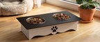 Two-Tone Wooden Pet Food Stands