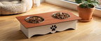 Two-Tone Wooden Pet Food Stands