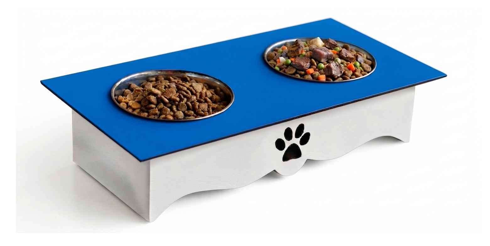 Two-Tone Wooden Pet Food Stands