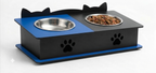 Double Cat Ears Design Pet Bowl Stands