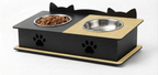 Double Cat Ears Design Pet Bowl Stands